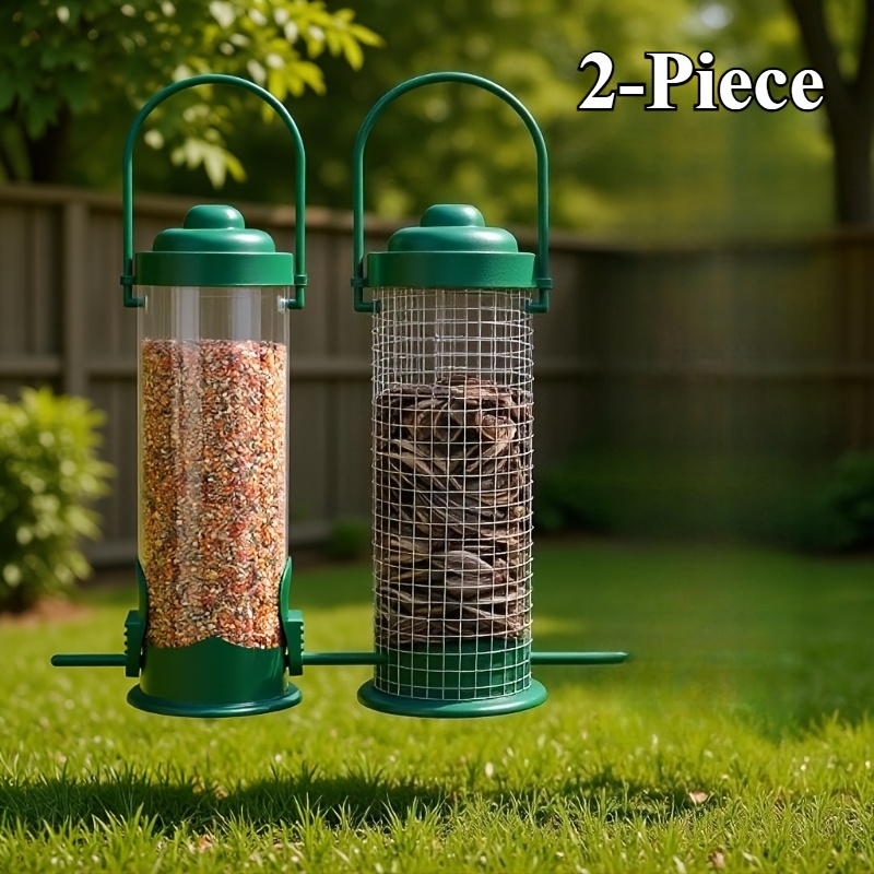 2 pack squirrel proof bird feeder heavy duty metal hanging for garden patio bird feeder bird feeder outdoor squirrel proof bird feeder bird feeders for outside hanging hanging bird feeder wild bird feeders garden decor