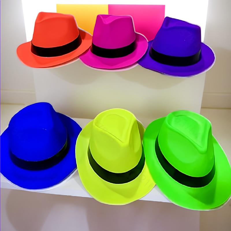 

6 chapeaux en PVC colorés, à unique, plumes, parfaits pour les anniversaires, les fêtes de , les bar/bat mitzvah, Thanksgiving, festival de la récolte, 4 , fête du Canada, célébrations du an