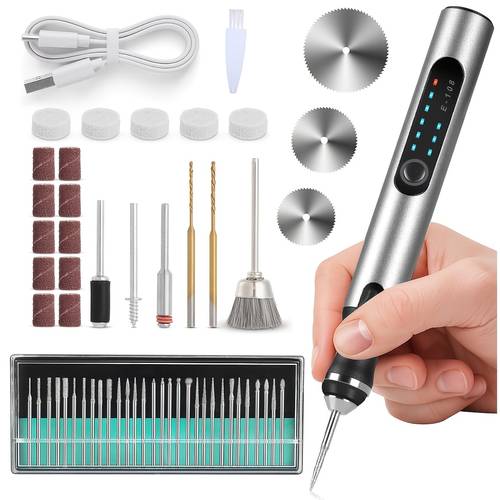 rotary engraving pen rotation usb c charging long lasting three speed adjustable with battery powered adjustable speed for grinding polishing drilling ergonomic and lightweight