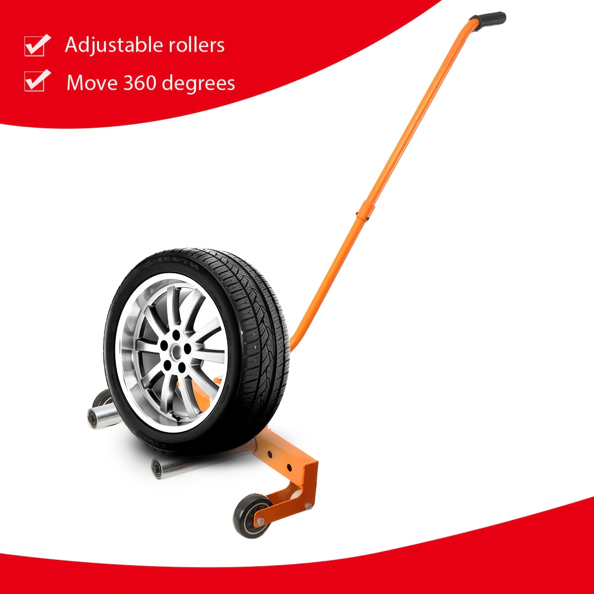 Image of Tire Mounting Cart For Up To 150 Kg, Wheel Lift From Tire Mounting Aid For 6.5-24.5" Tires For Tire Change And Assembly