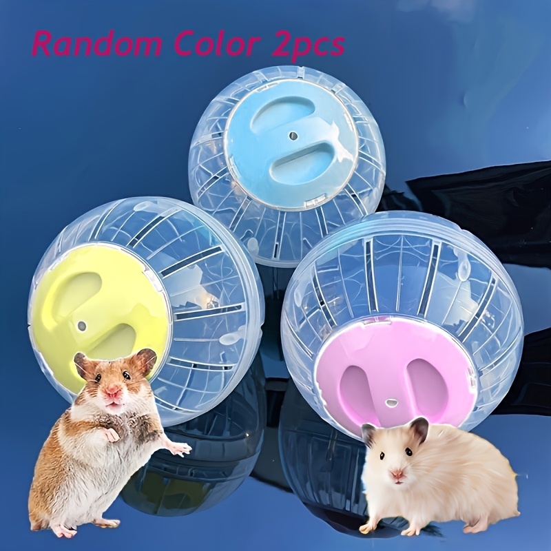 TEMU New Hamster Running Ball, Random Color Transparent Hamster Exercise Ball, Suitable For Small Rodents - Colorful Covered Wheel With Rolling Cage,