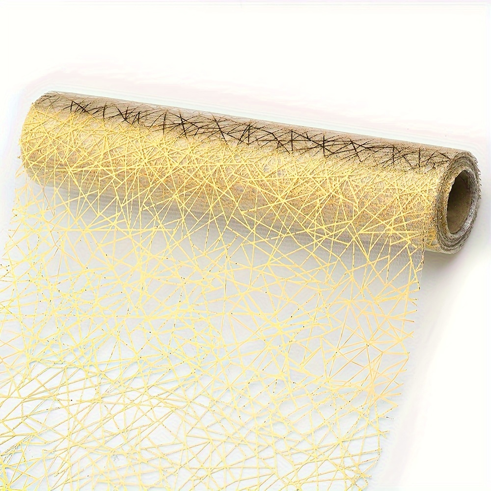 1 Roll, Runner, Sequins Solid Color Table Cover, Glitter Thin Mesh Table Runner, For Wedding Bridal Shower, Birthday Party Decor, Room Decor