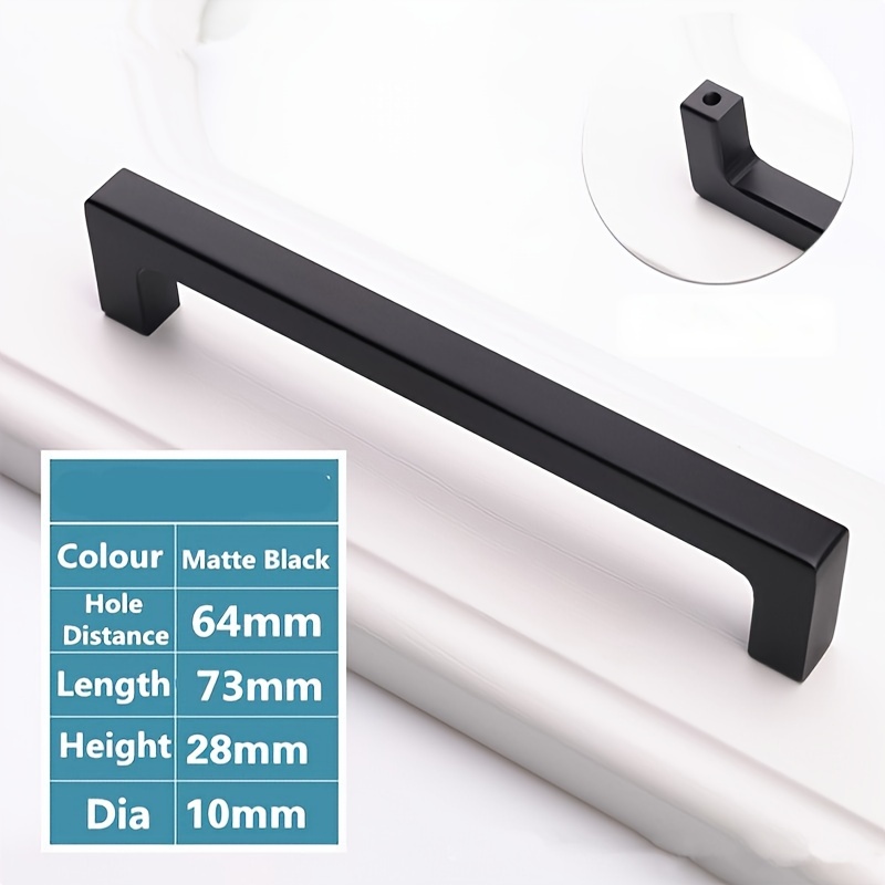 TEMU 1pc Metal Kitchen Cabinet Handle, Drawer For Cupboards And Drawers, Improvement Accessory