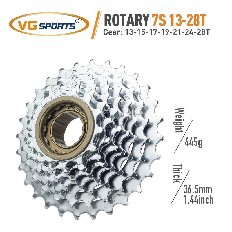 E-shop Bike Rotary Freewheel VG Sports 5/6/7/8/9/10/11-Gang Fahrrad Freewheel Rennrad Mtb 14-28T 13-28T 13-32T 11-36T Rostbeständig und Verschleißfest
