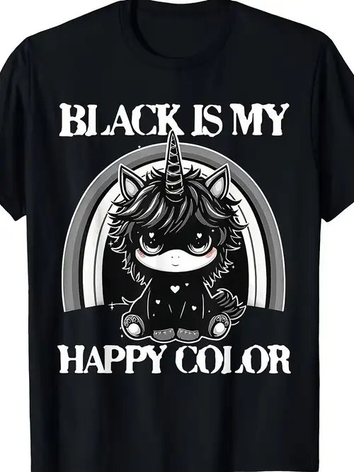 Men's Oversized Graphic T-Shirt – Dinosaur Cartoon Y2K Aesthetic Tee, Emo Alt Streetwear, Black