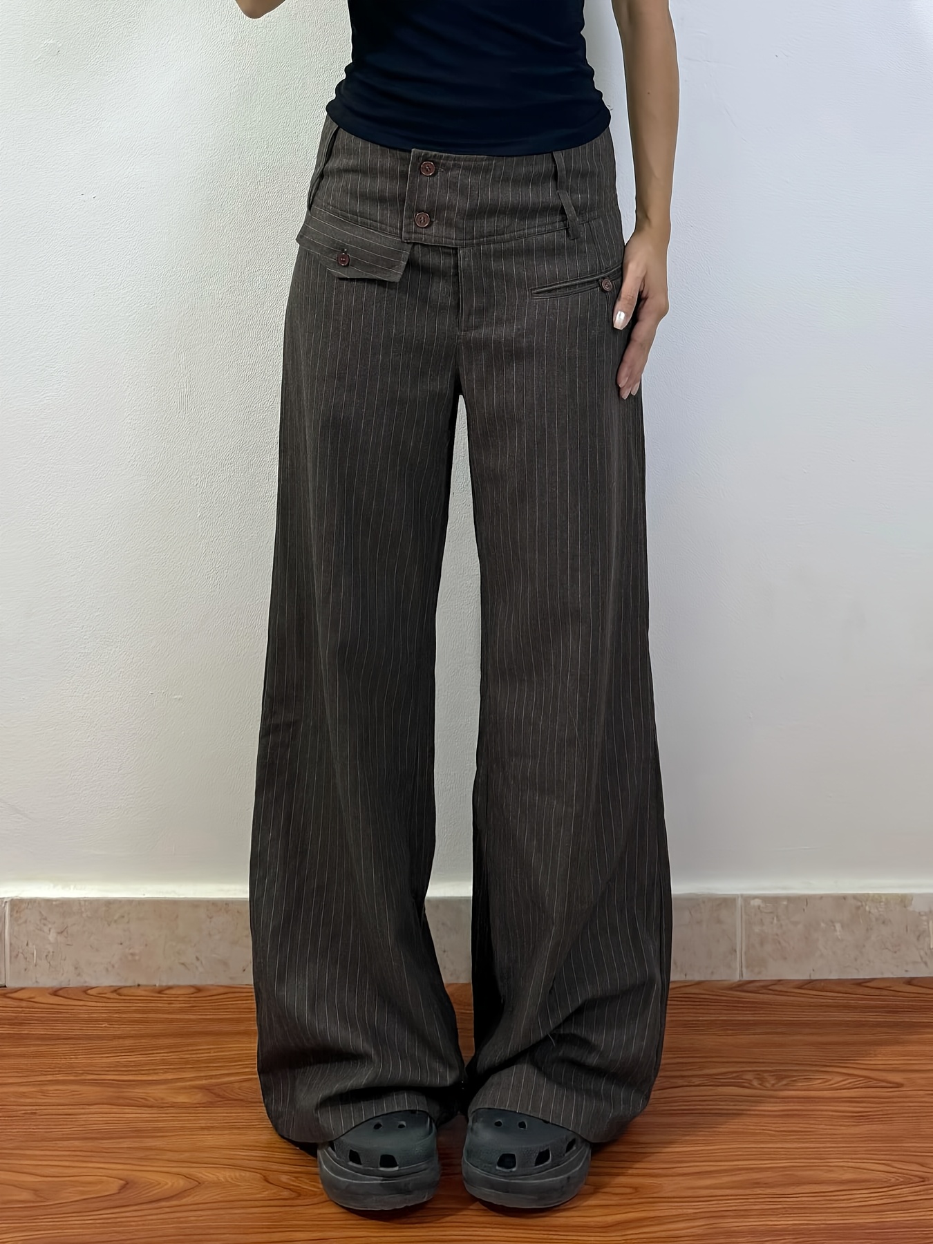 y2k striped pants sold on Temu United States