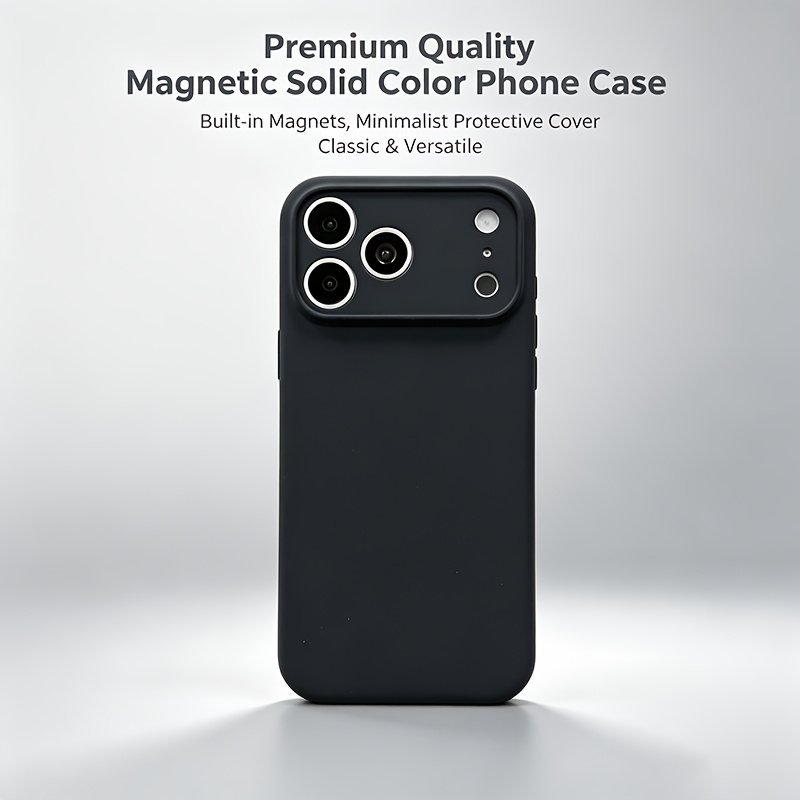 TEMU Phone Case: Classic Solid Color Case | Stylish & Versatile | Fashion Style Minimalist Style | Compatible With 17/17promax/16/15 Pro