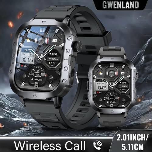 herren-smartwatch mit tft-display, usb-ladung, led-taschenlampe, schrittzähler, 100+ sportmodi, kompatibel mit iphone & - ideales geschenk für männer (1 stück)
