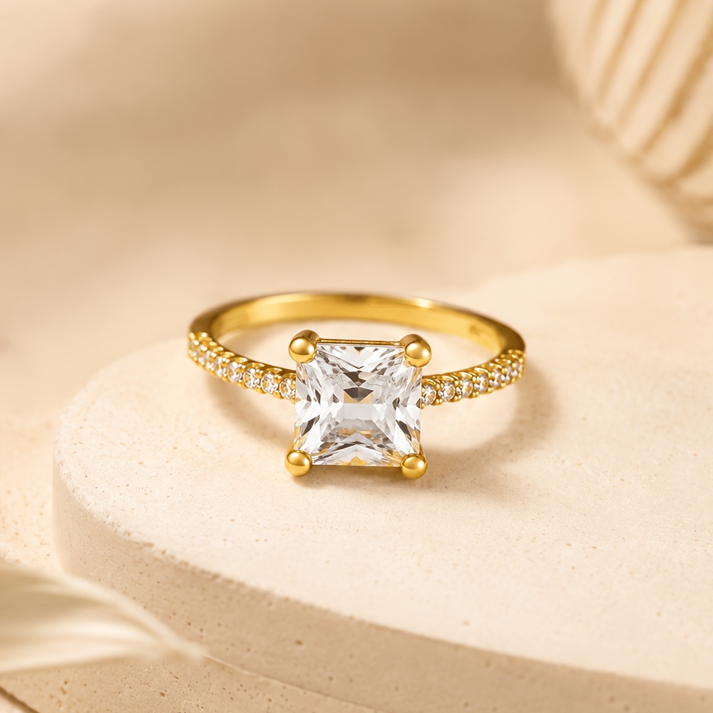 2pcs 18k Gold-Plated Exquisite Ring Set for Women