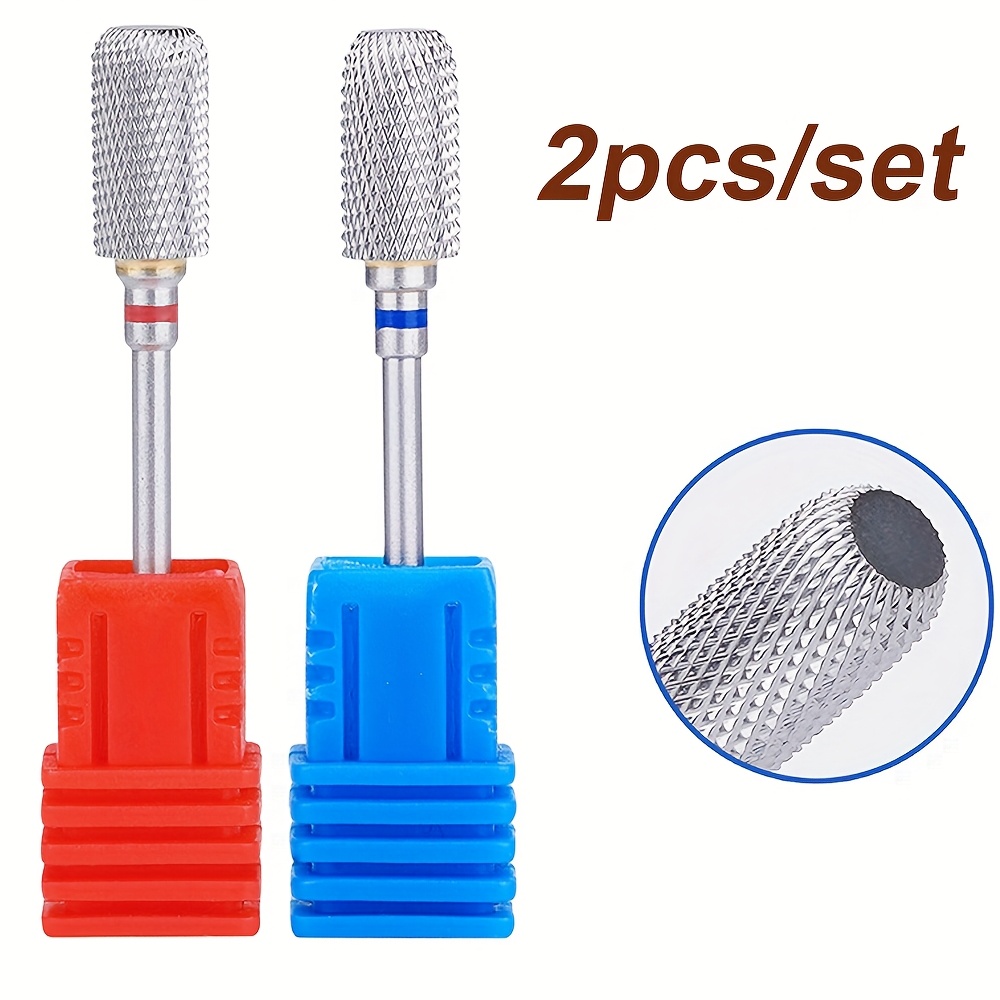 2pcs Safety Nail Drill Bits, Dust Proof Cut Nail Bit, Right-handed 3/32 Carbide Drill Bits For Nails, Electric Manicure Drills Removal Gel.