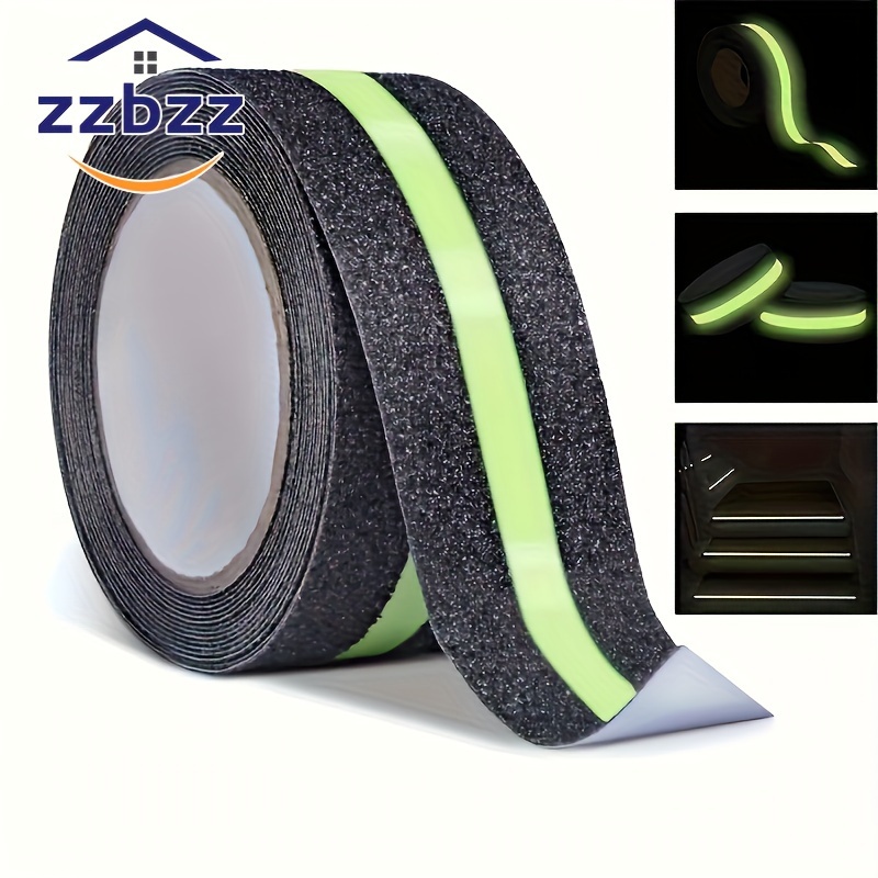 

Glow-in-the-dark Anti-slip Tape, 118.11" X 1.97", Heavy Duty Grip For Stairs & Steps, Indoor/outdoor Safety Adhesive With Luminous