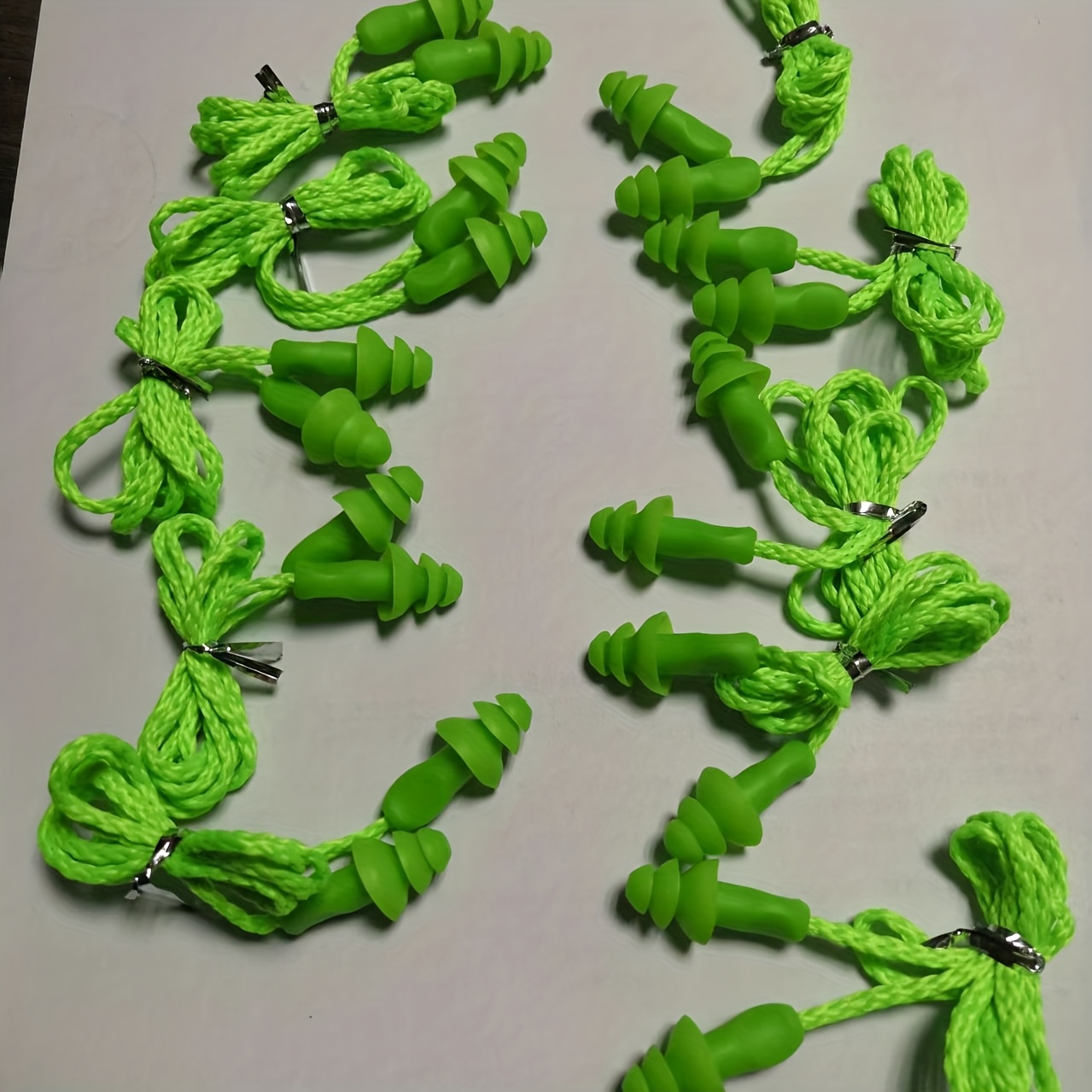 10 Pairs of Swimming Earplugs with Strings, Bagged for Convenience