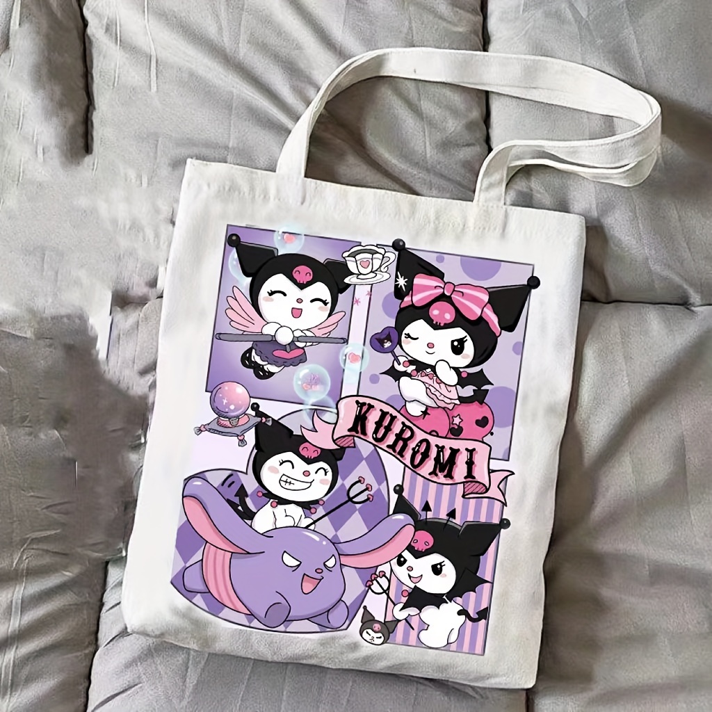 

Kawaii Kuromi Cinnamorall My Melody Pattern Shoulder Bag, All-match Cute Daily Use Shopping & Commuting Handbag