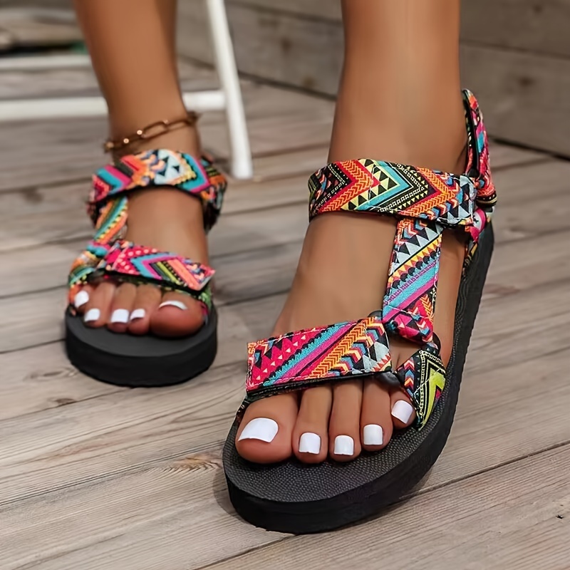 women s zebra print flat sandals casual open toe summer Temu United Kingdom