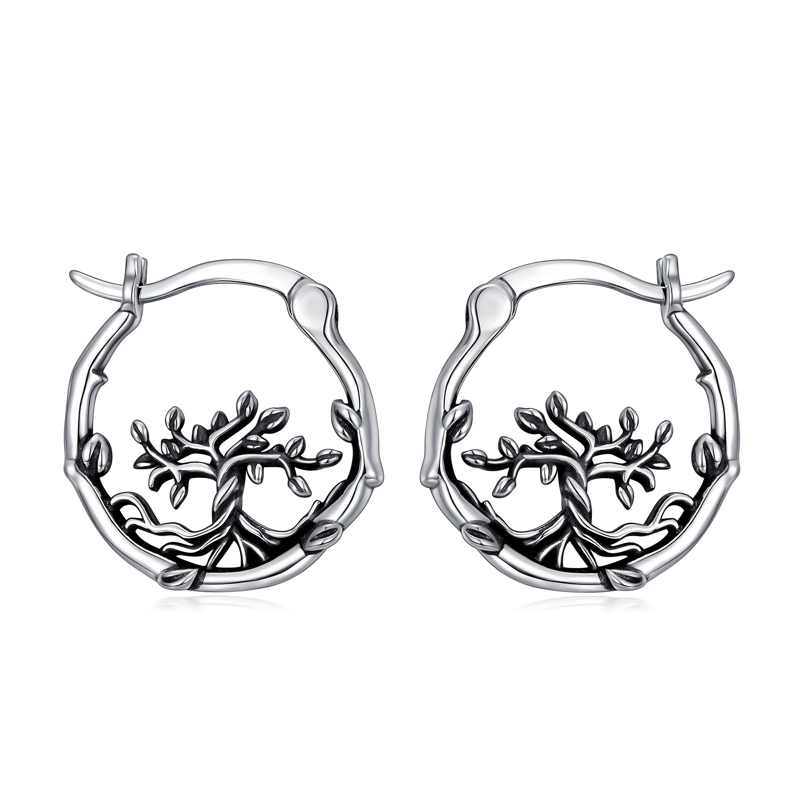 ●TATIANA● Silver 925 Bulky Emblem Circle One-Touch Earring Designer fashion, Seoul-fully created | W Concept