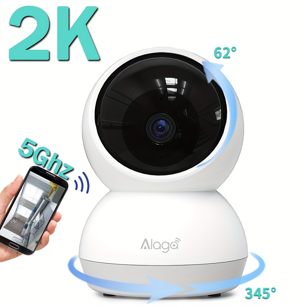 Alaga 2K Indoor Security Camera – AI Motion Tracking WiFi Camera with 360° Pan Tilt Zoom, Night Vision, Two-Way Audio & Smart Home Support — Zaynora Luxury Marketplace