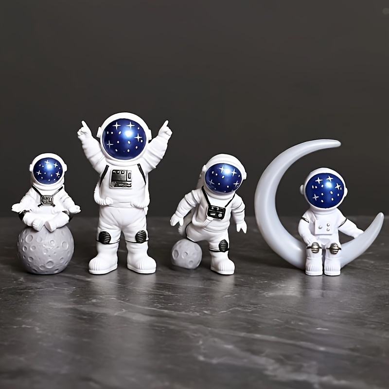 

4pcs/set Astronaut Ornaments For Tablelop, Resin Astronaut Figurines For Home Living Room Television Cabinet Room Decoration