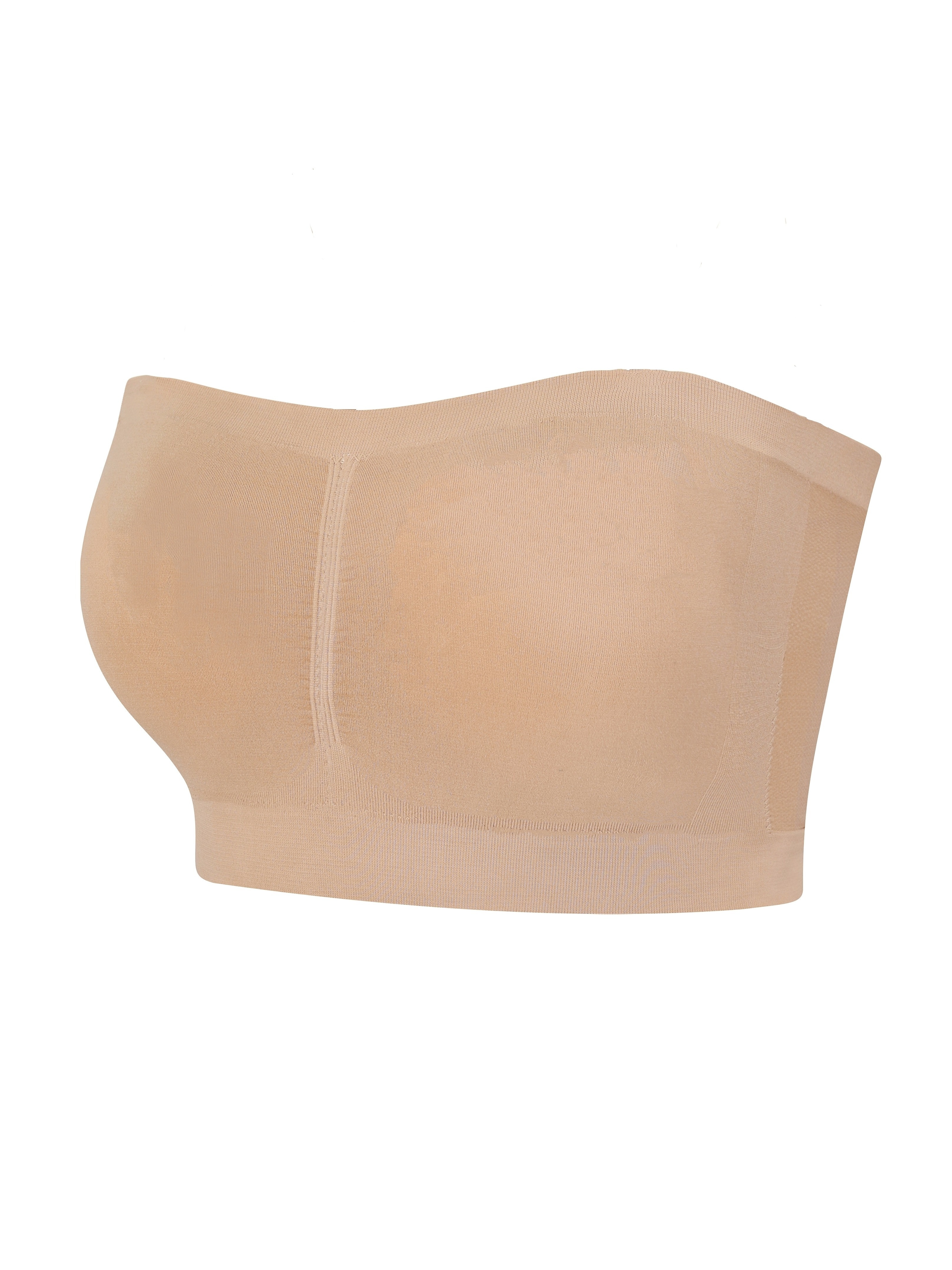 Plus Size Seamless Camisole, Comfortable No-Pad Bralette with Soft Breathable Fabric and Strapless Design