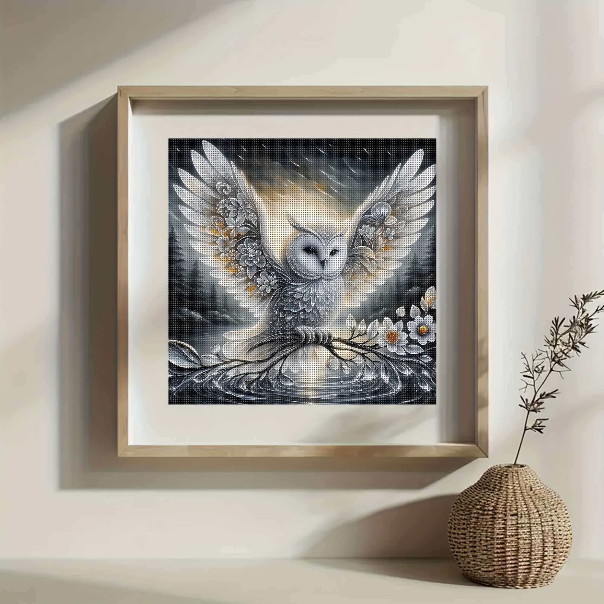 Owl Theme Cross Stitch Painting Kit, DIY High-Quality Needlework Embroidery