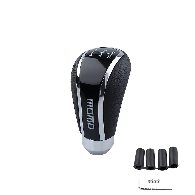 E-shop Automobil Universal Schaltknauf Kunstleder Auto Fünf Gang Schaltknauf Stange Kopf Griff Stange Manuell Schwarz Silber Universal