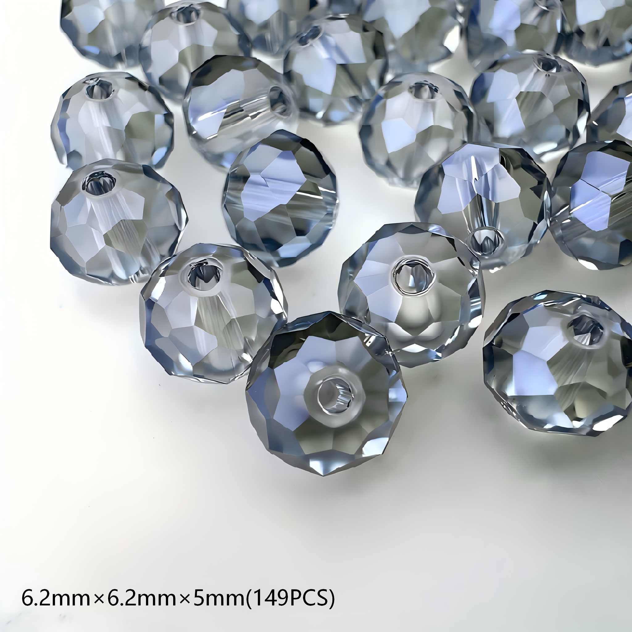 TEMU 207/149/118pcs Multi- Blue Gray Beads - & Small Light Suitable For Jewelry Making, Diy Crafts, Phone Case Decorations, Curtain Beads - Luxury