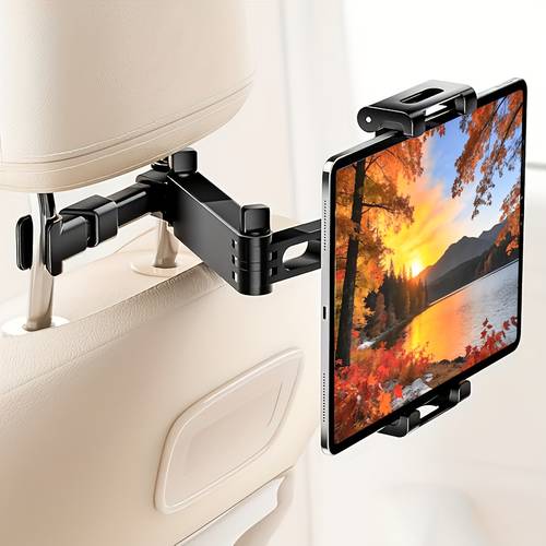 headrest bracket 360 degree rotation adjustable suitable for 4 7 to 11 inches car phone accessories rear headrest extendable 360 rotation phone bracket tablet bracket car seat rear headrest mounting bracket