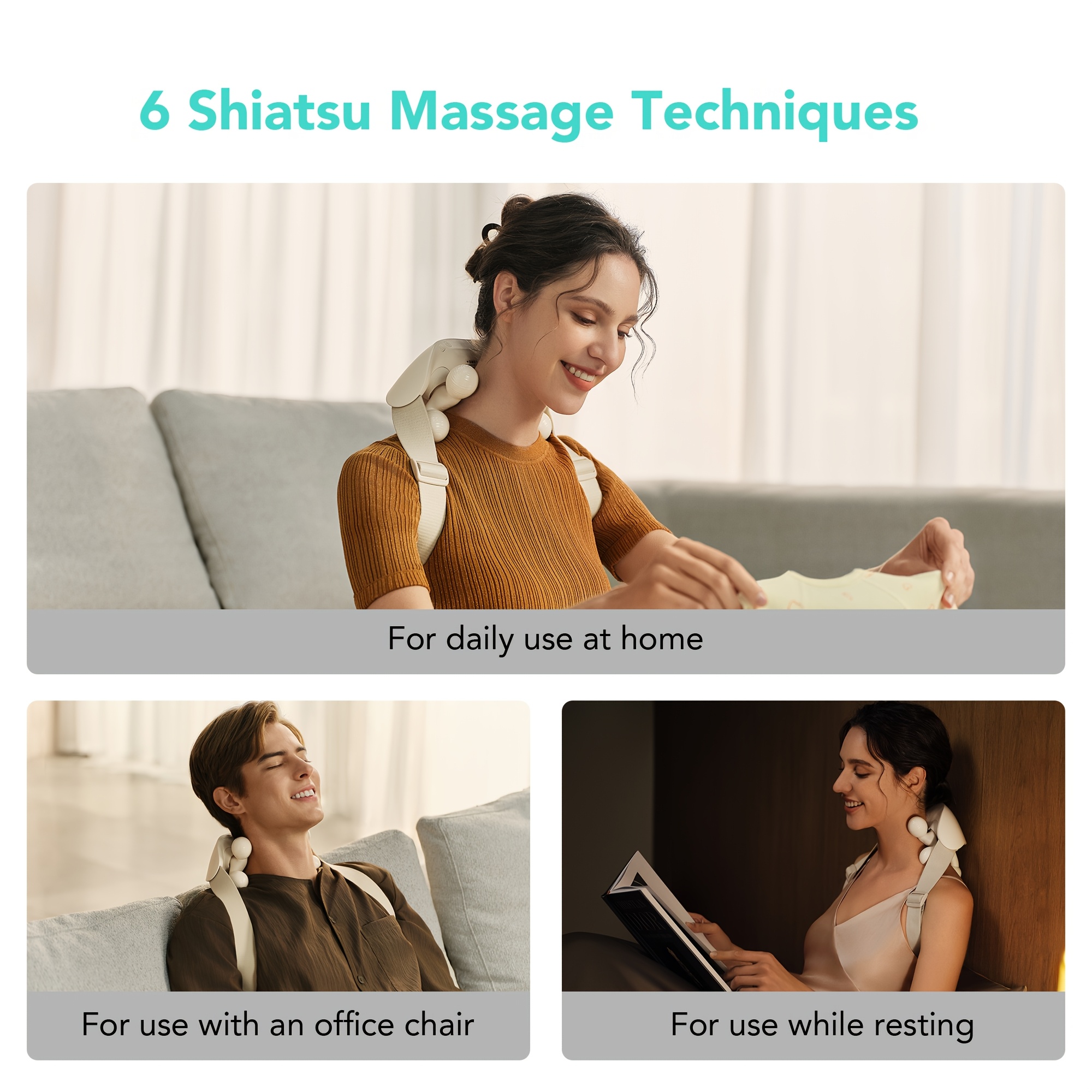 SKG Cordless Neck And Shoulder Massager with Heat, 6D Shiatsu Bionic Hand Kneading Machine for Trapezius And Back, Wearable Hands-Free Electric Deep Tissue Full Body Massager, Portable Home Office Car Tech Gifts for Women Men Mom Dad 16 SKG Cordless Neck And Shoulder Massager with Heat, 6D Shiatsu Bionic Hand Kneading Machine for Trapezius And Back, Wearable Hands-Free Electric Deep Tissue Full Body Massager, Portable Home Office Car Tech Gifts for Women Men Mom Dad