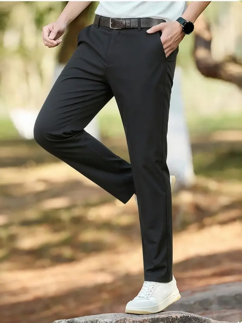 mens casual dress pants stretch WXLWZYWL Mens Dress Pants Slacks Trousers Regular Fit Suit Pants for Men, Men's Slim Fit Stretch Dress Pant Work Pants for Men Slim-Fit Mens Casual Pants