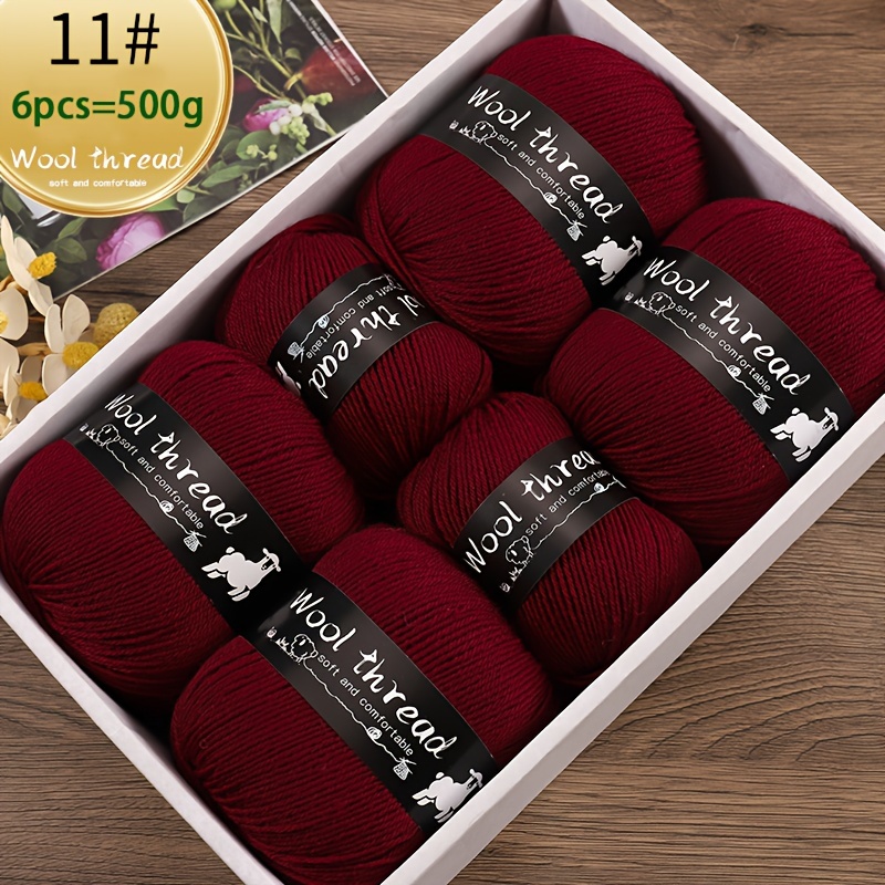 E-shop 500G Multicolor 212 Mittelfeines Garnknäuel, für Handstricken Herbst- und Wintermode Herren- und Damenpullover, Schals, Mützen, Materialpaket
