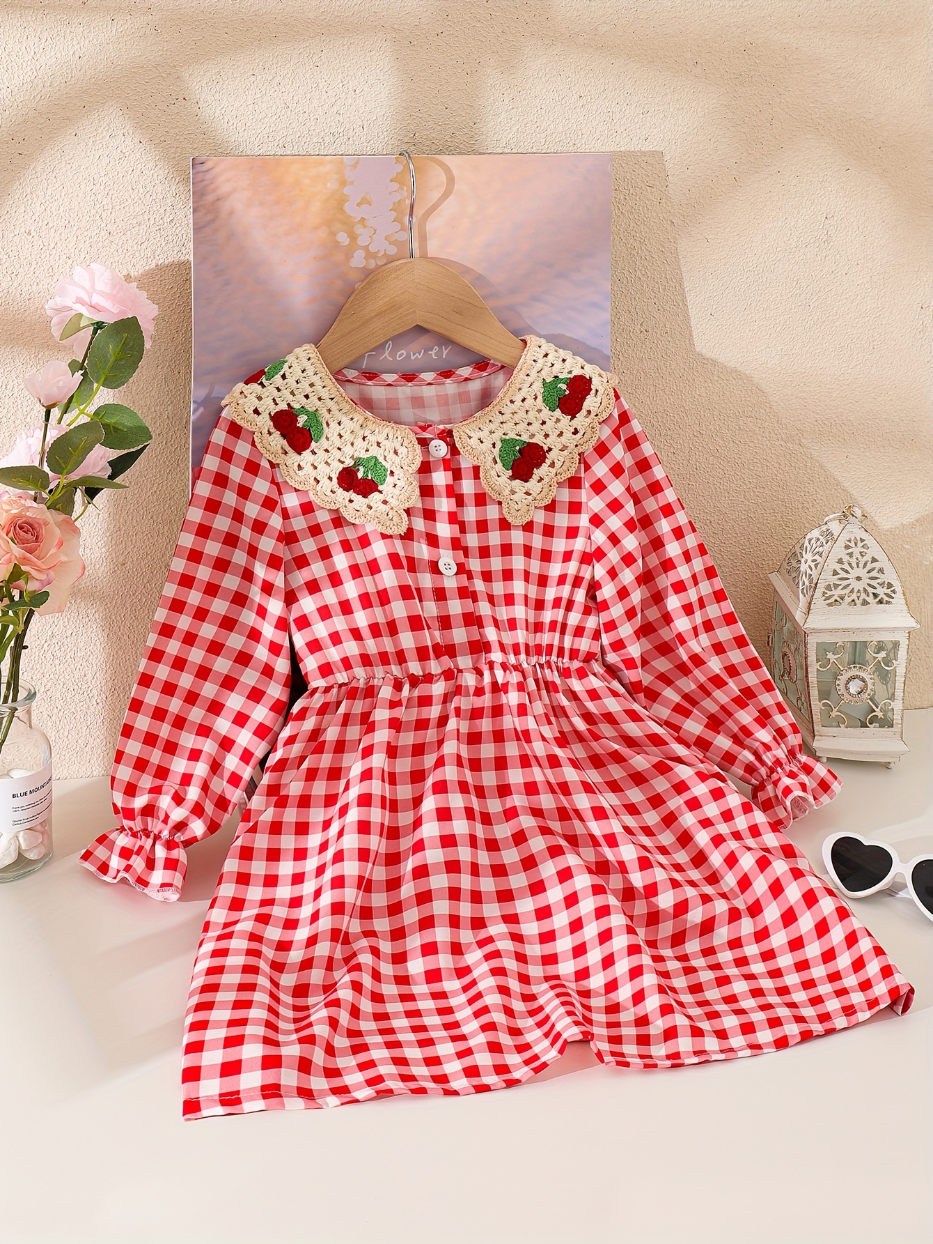 open lace back dress Long Sleeve Asymmetric Stripe Poplin Shirt Dress main image 1