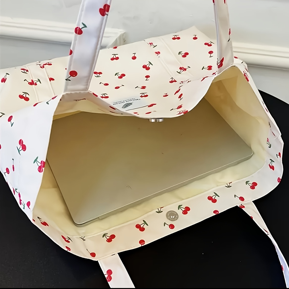 

Sweet All Over Cherry Pattern Shoulder Bag, Trendy Versatile Daily Use Handbag For Women, Commuter Bag