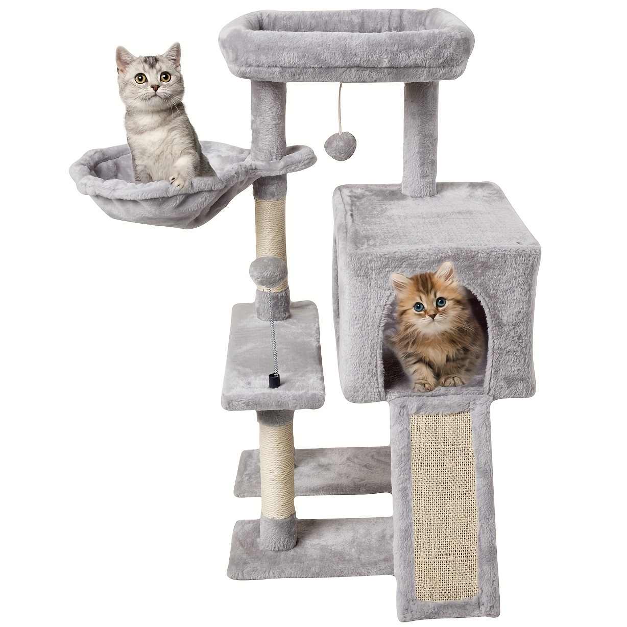 

Paw Rainbow Cute Cat Tree Tower For Indoor Cats- Condo With Sisal Scratching Posts, Jump Platform Cat Furniture Activity Center Play House Bed