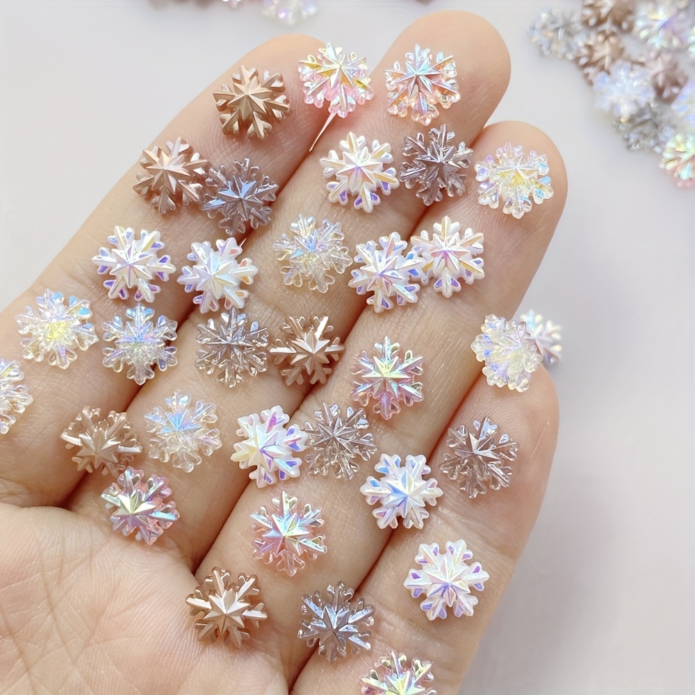 

Sparkling Snowflake Nail Charms & Rhinestones - 20/100pcs, Christmas Nail Art & Party Decorations