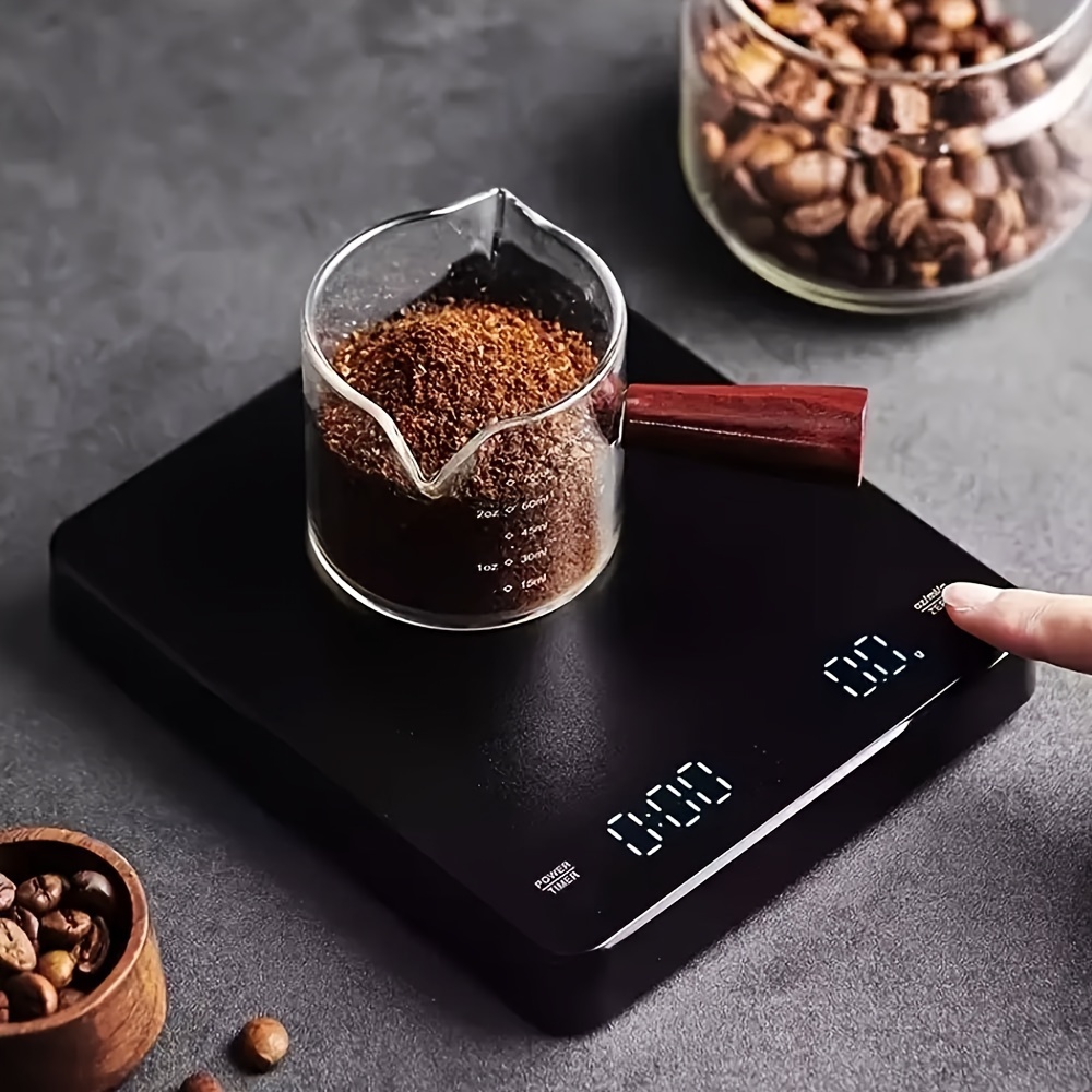 

Smart Led Display Kitchen Scale - Usb Rechargeable, Precision Weighing For Coffee, Baking & Tea - Food-safe Abs Material