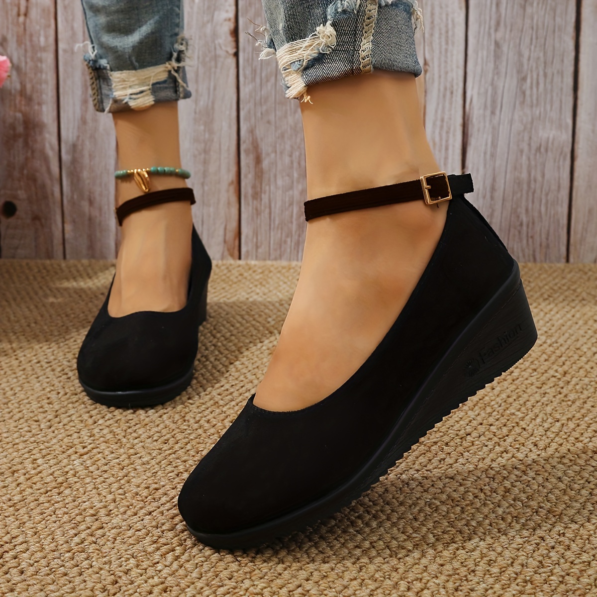 

Fashionable Women's Wedge Heel Shoes 2024 New Simple Height-enhancing Loafers