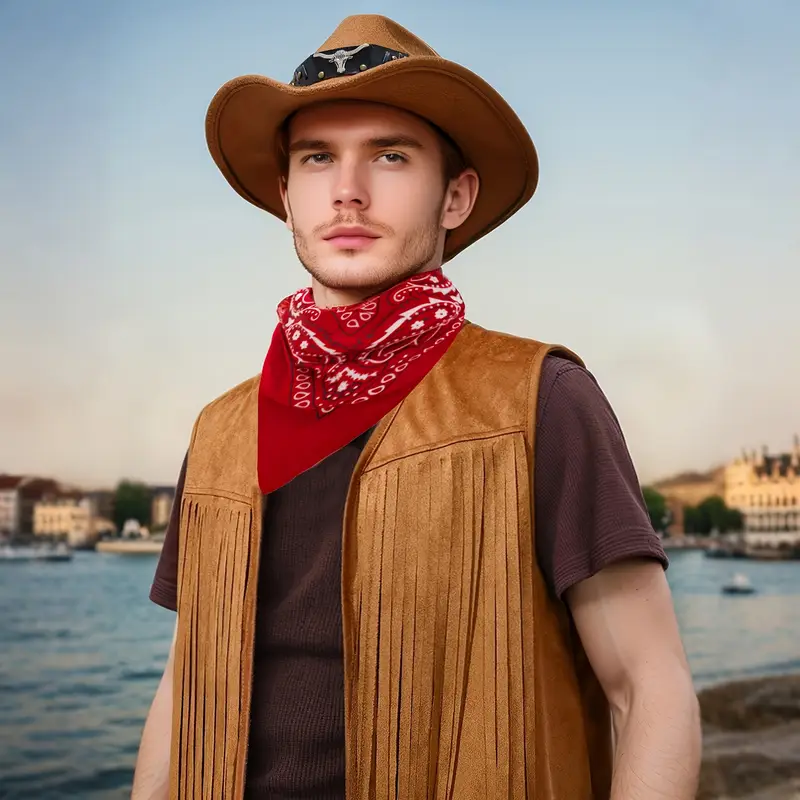3pcs western cowboy costume accessories set mens western - Temu Bahrain 3pcs western cowboy costume accessories set mens western - Temu Bahrain