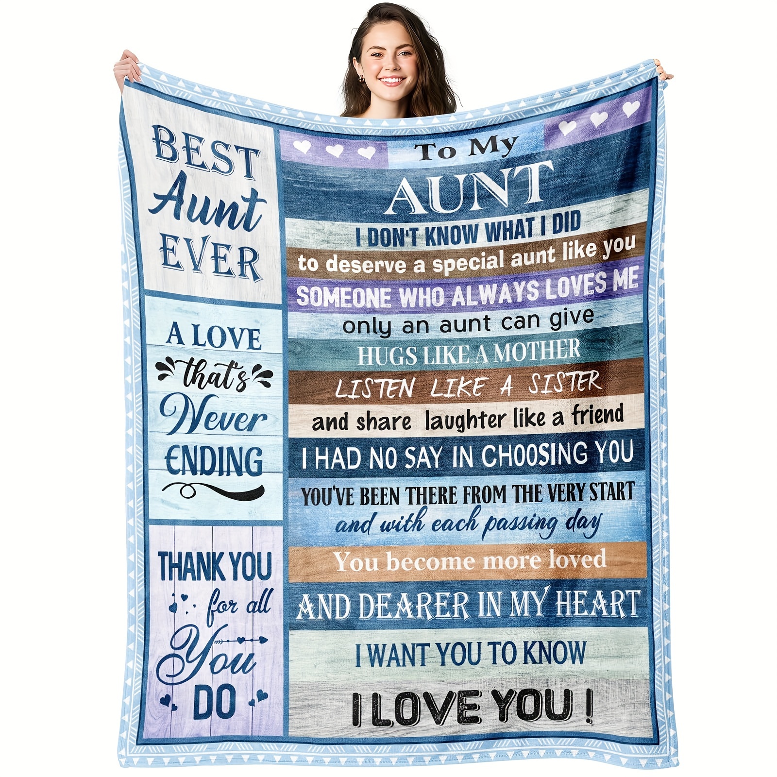 

Cozy Aunt Ever Flannel Throw Blanket - , Warm, And For All With Lining - Perfect Holiday Gift For Aunts, Family ,