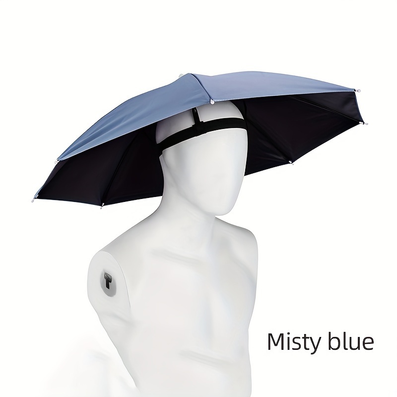 

1pc Hands-free Casual Style Manual Umbrella Hat, Waterproof Foldable Uv Protection Umbrella Cap, For Outdoor Activities, Hiking, Camping