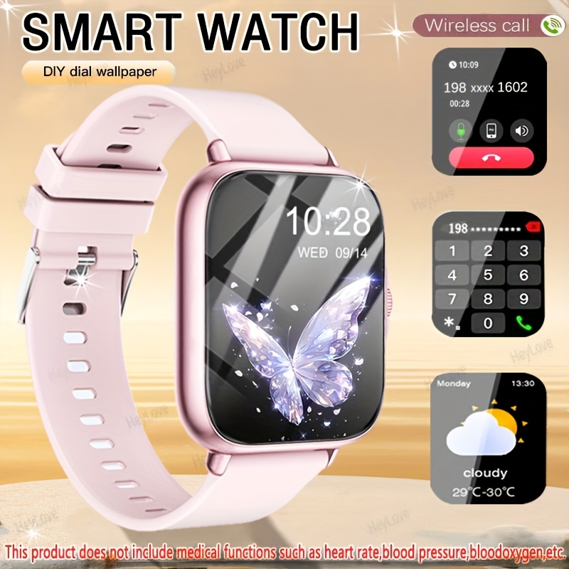 mens and womens smart watches   full touch hd display fitness   multiple sports   with wireless call and message reminder usb rechargeable remote camera music player pedometer as a holiday gift