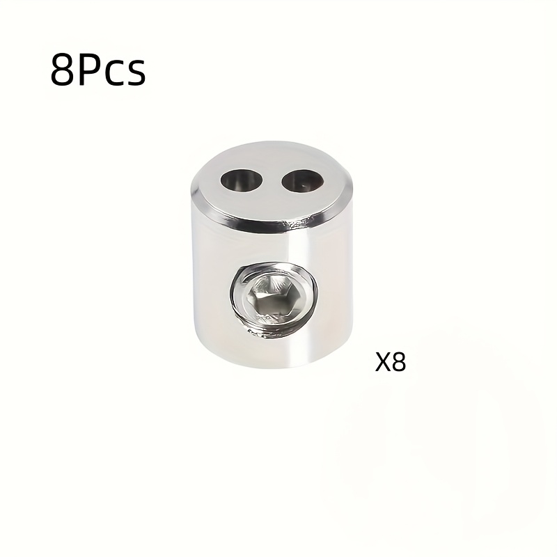 TEMU Set Of 8pcs Wire Rope Latch Catches, Designed To Prevent Theft With Durable Metal. Additions Are Perfect For Camping And A Stylish Double Hole