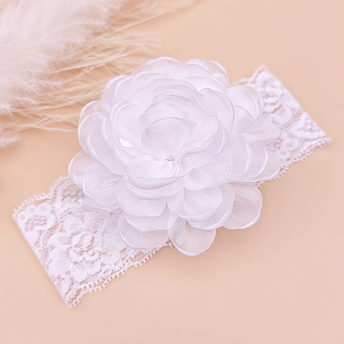1pc Lace Flower Baby Headband, Suitable For Daily Matching And Gift Infant Headband