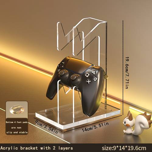 acrylic game controller stand desktop display holder for game controller accessories portable clamp design for office desk organization