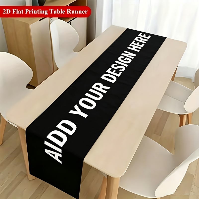 TEMU 1 Chemin de Table/nappe personnalisé - Décoration de table à manger, Personnalisation personnalisée, Cadeau pour amis. Maison, Réunions d',