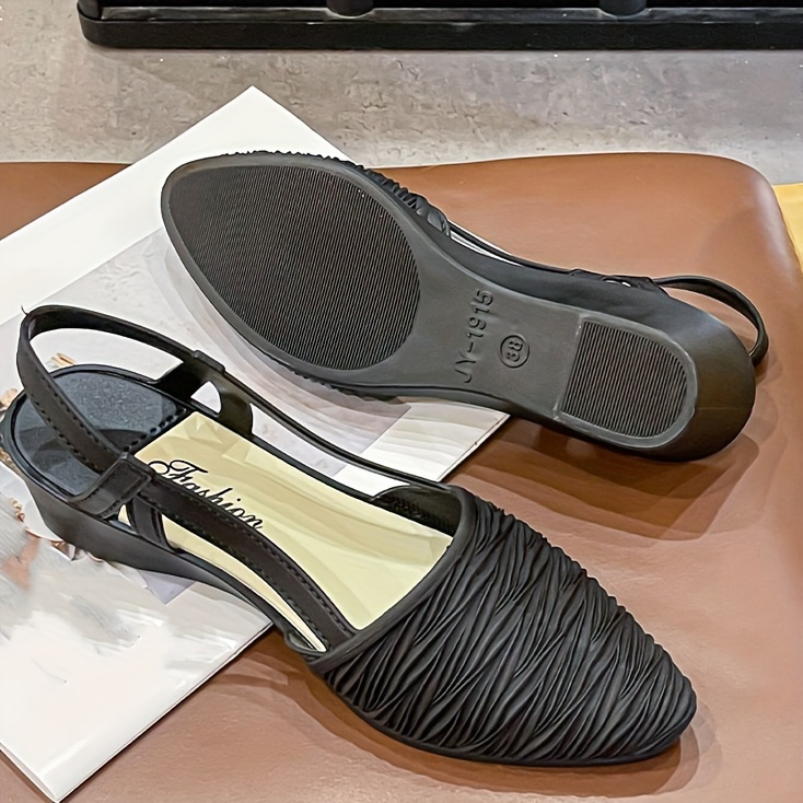 womens   color wedge heeled shoes   toe slip on shoes comfortable ankle strap shoes details 6