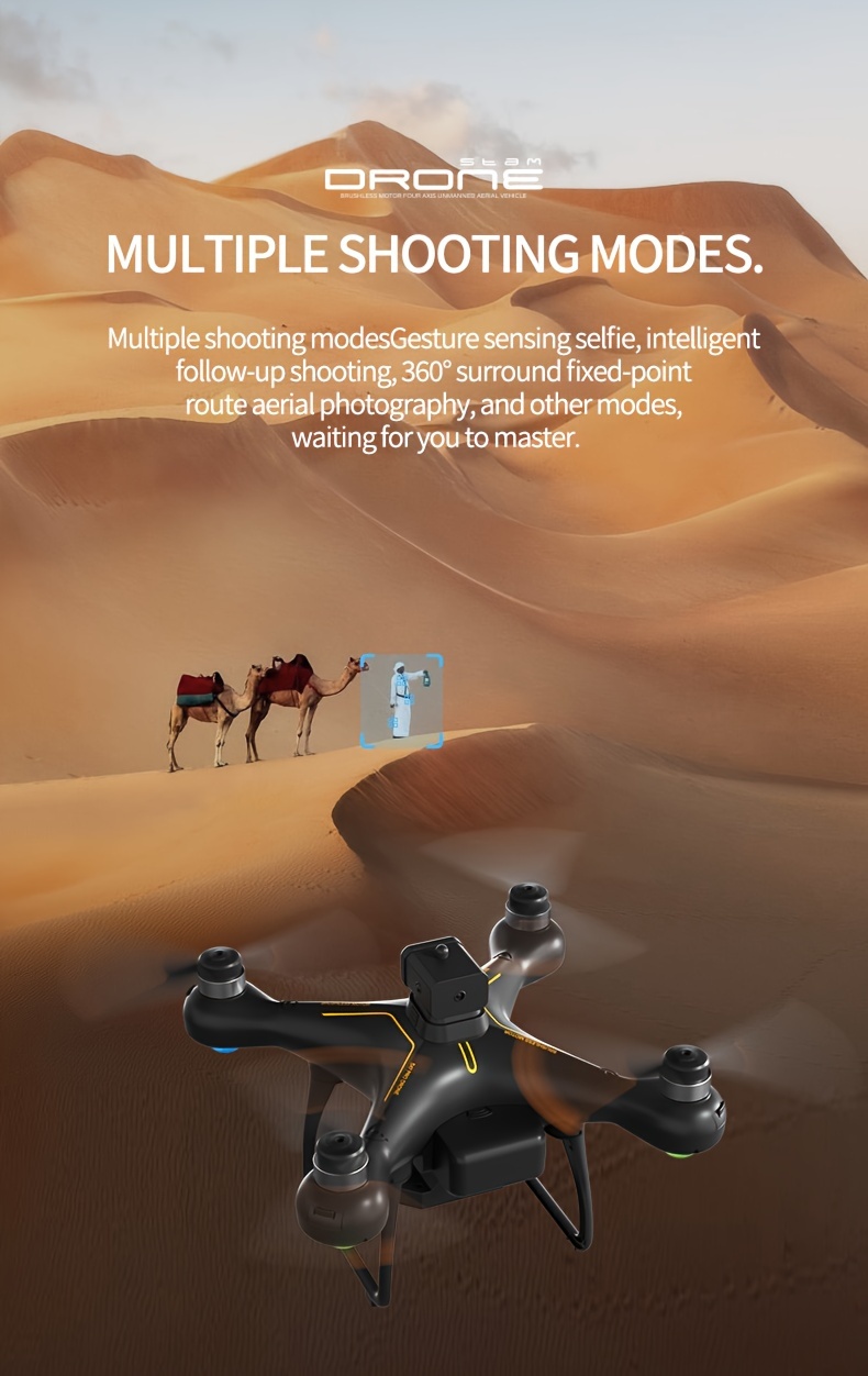 S116 MAX Brushless Optical Flow Drone - Dual Cameras, Headless Mode, 360° Obstacle Avoidance, WIFI FPV, Phone App Control - For Adults & Kids - Perfect for Halloween & Christmas Gifts