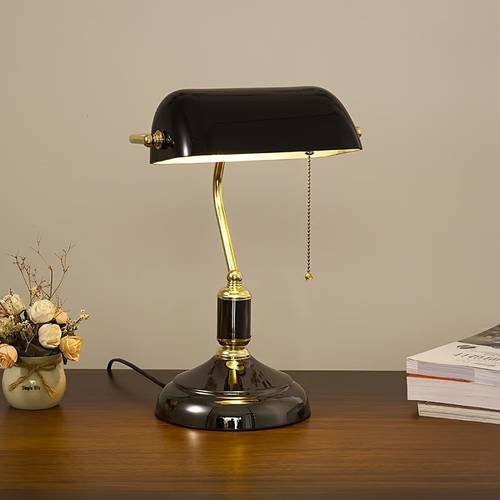 vintage bankers desk deco style glass table lamp dual purpose led lamp for office bedroom modern usb powered switch control no battery required desk lamp for bedroo