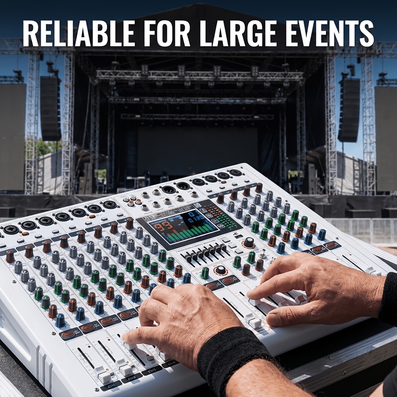 nguvmn 12 channel professional audio mixer 99 dsp effects - Temu
