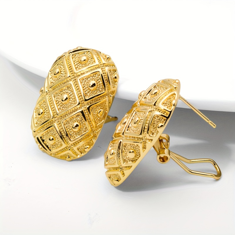 Men's Square Knot Pendant Necklace & Earrings Set