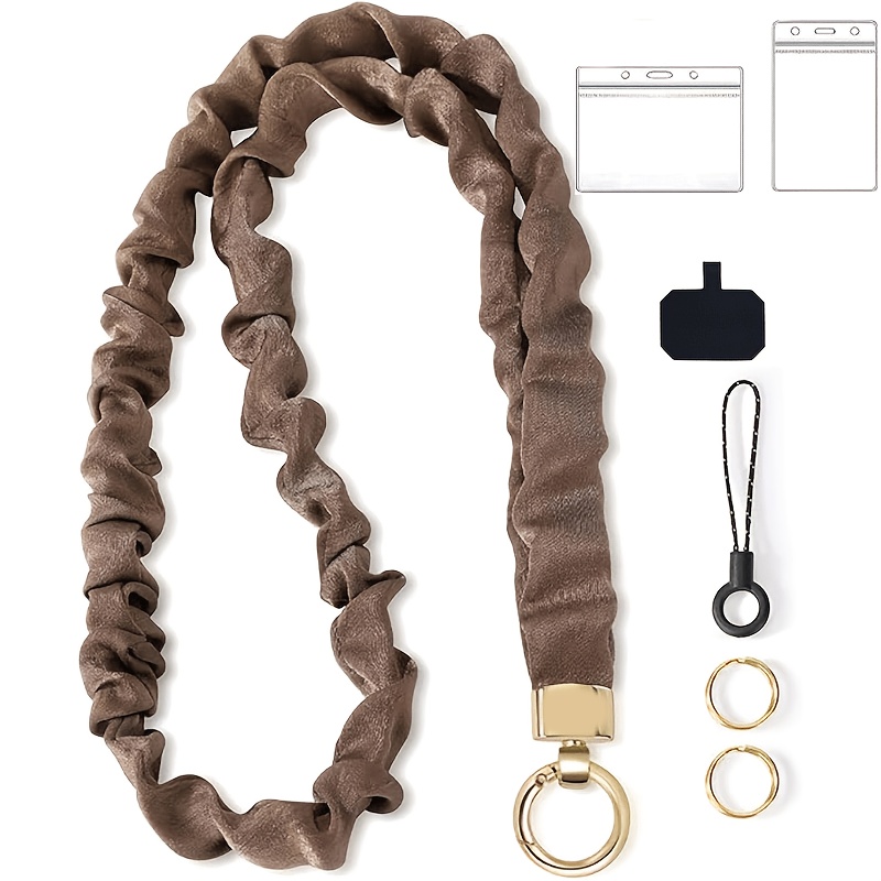 TEMU 2d Elastic Lanyard, Can Hang Work Permit – Cute Key Lanyard, Ladies Retractable Key