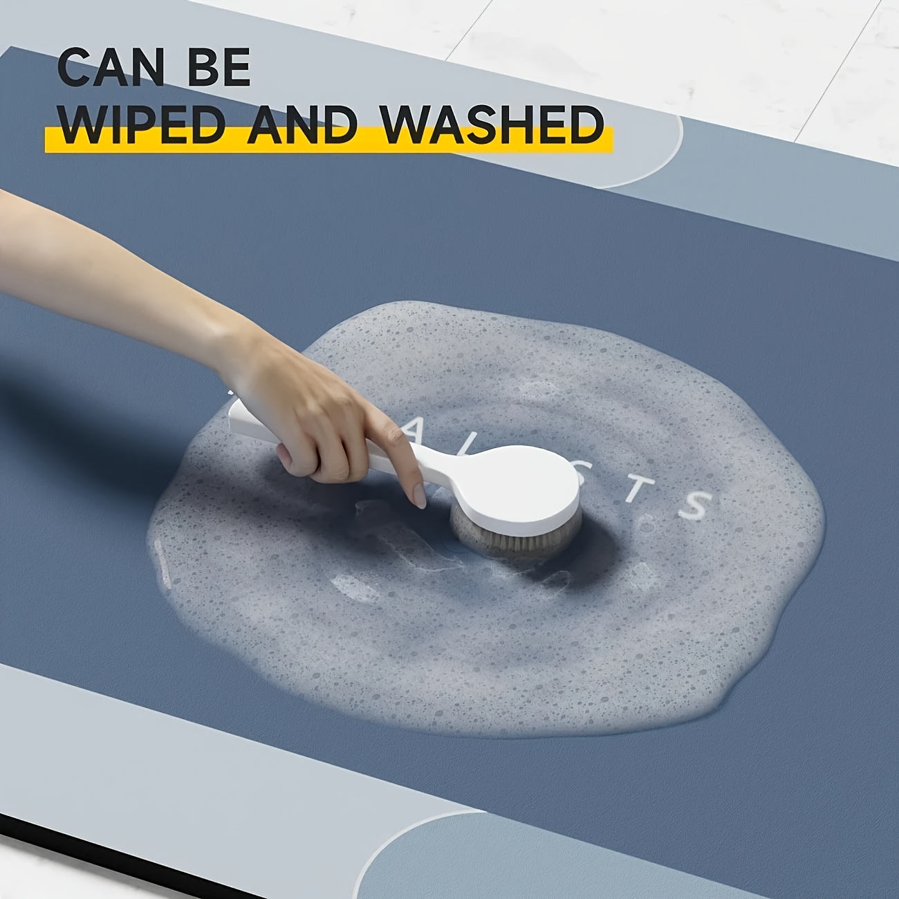 large size diatomite bath mat absorbent quick dry non slip bathroom mat durable soft floor mat   bedroom rv bathtub and shower kitchen home decor   mat bathroom floor mat rubberbacked mat machine washable extra large bath mat bathroom accessories and decorations bath runner for bathroom bathroom mat thick bath stone mat kitchen   rv owners Product details 7
